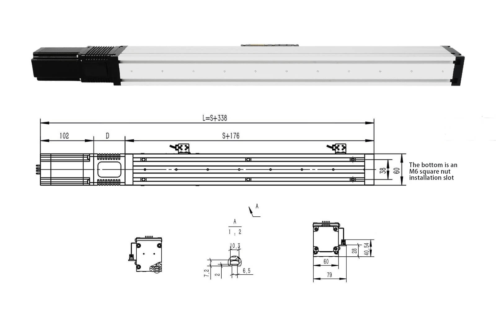 Factory Ball Screw Enclosed Linear Motion Guide Good Repeatability and ...