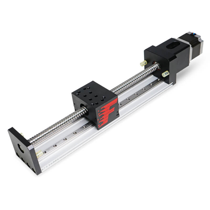 Double Track  Ball Screw Side Mounting Linear Rail Guide with Stepper Motor