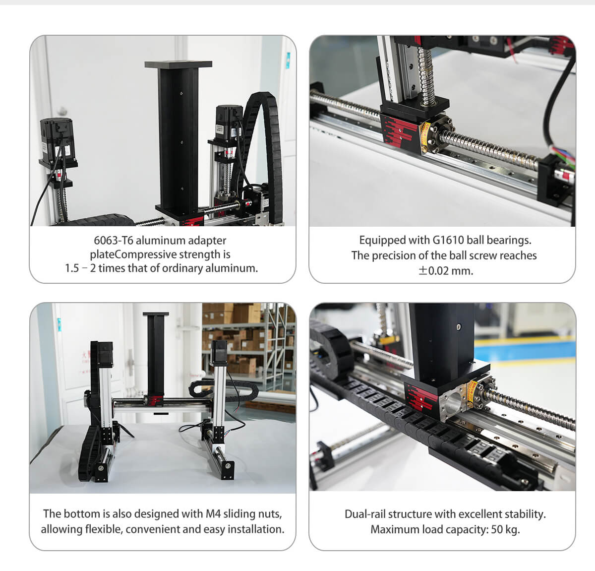 Multi-axis Positioning Stage XYZ Motorized Table Linear Motion Gantry ...