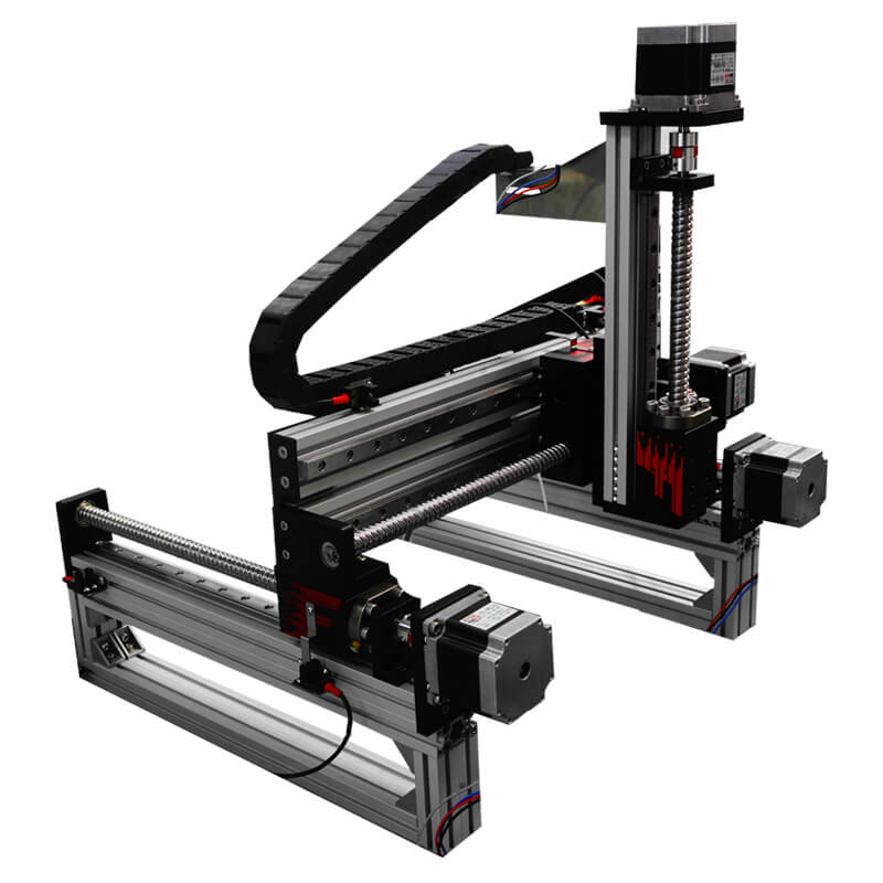 Sistema de pórtico lineal de guía de riel de posicionamiento de etapa de robot cartesiano XYZ