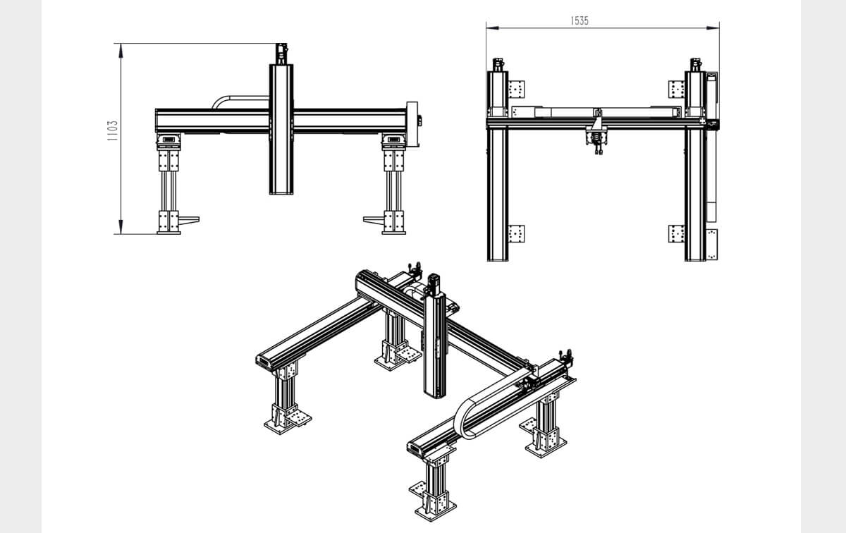 Linear Workbench Multi-axis Workbench for 3D Printer XYZ Stage Gantry System Linear ...